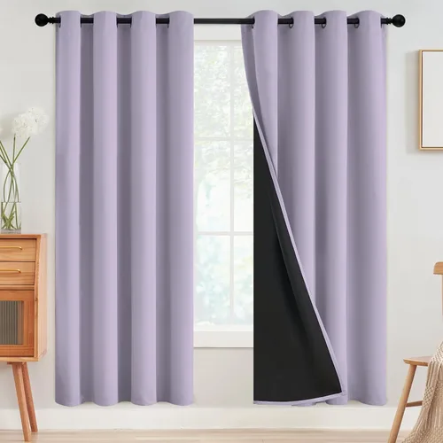 Vista 48 de SimpleHome - Cortinas opacas 100% para recámara, cortinas de ventana con ojales beige, con aislamiento térmico, cortinas de oscurecimiento