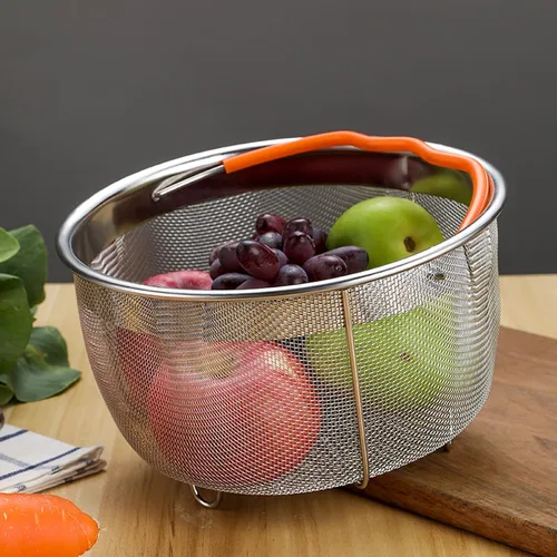 Vista 6 de Cesta de vapor de acero inoxidable para cocinar, accesorios de olla