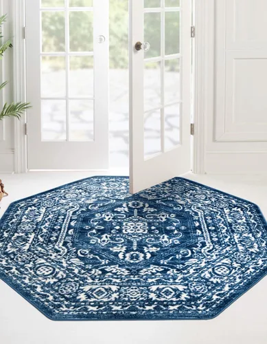 Vista 13 de Unique Loom Boston Collection - Alfombra de área con medallón (2 x 8 pies, color blanco y gris)
