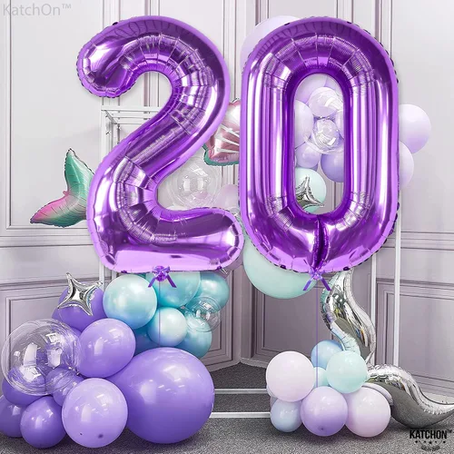 Vista 307 de KatchOn Globo negro del número 1 de 40 pulgadas, globo de feliz cumpleaños Large Mylar Number One Balloon for 1st Birthday Decorations, Foil