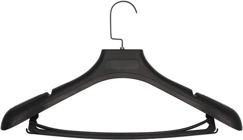 Vista 6 de DEDU Perchas de traje para hombre, paquete de 15 perchas de plástico extra anchas de 17.7 pulgadas, sin parachoques, portátiles, resistentes