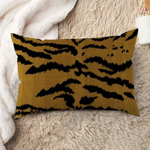 Vista 147 de ArogGeld Funda de cojín con flores verdes y blancas con flores grises y negras y hojas verdes en estilo chinoiserie, funda de almohada cuadrada