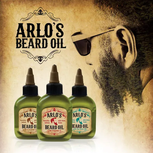 Vista 4 de Arlo's Aceite para barba con aceite de coco 2.5 onzas