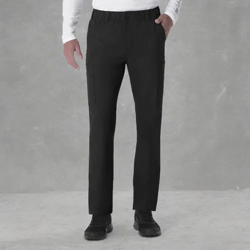 Vista 10 de Carhartt Ropa quirúrgica para hombre, Force Essentials, pantalones cargo de pierna recta, con 9 bolsillos Negro