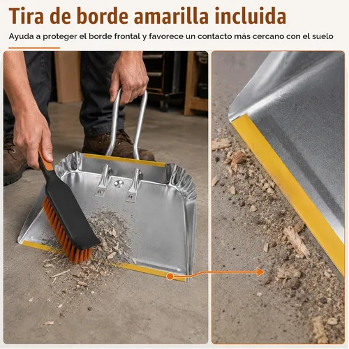 Vista 5 de Sartén de metal resistente de 17 pulgadas con juego de cepillos