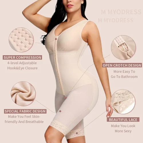 Vista 2 de M MYODRESS Fajas Colombianas - Modeladora de cuerpo completo para mujer