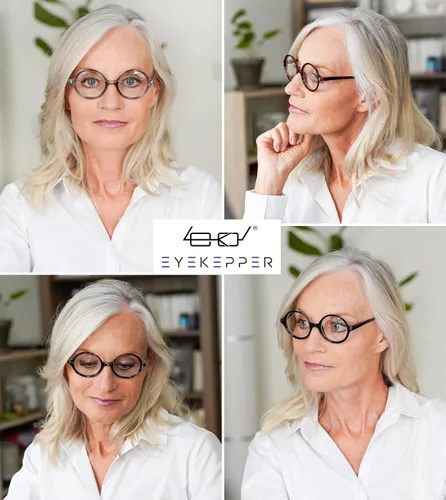 Vista 2 de Eyekepper Paquete de 4 lentes de lectura para mujer con lente pequeña, redondas, +0.00