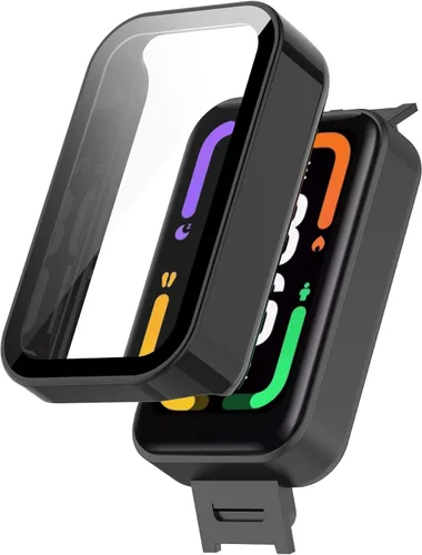 Vista 10 de Senter - Funda protectora de pantalla de vidrio templado integrado compatible con Redmi Smart Band Pro, carcasa rígida de policarbonato ultrafina 6
