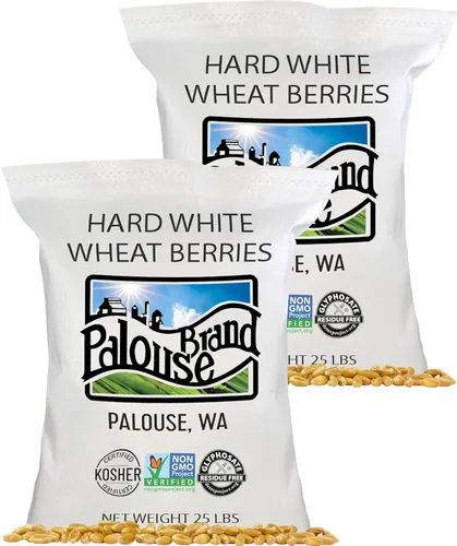 Vista 17 de Marca Palouse Certificada Libre de Residuos de Glifosato Grano de Trigo Duro Blanco 15 Libras Paquete de 3 Cultivado por una Familia