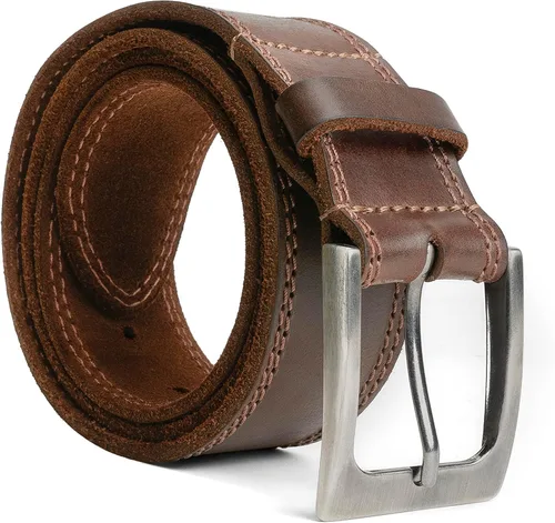 Vista 6 de Hide & Drink, Cinturón de cuero de grano completo de doble hilera para hombre, estilo occidental, accesorio casual de vaquero, hecho a mano