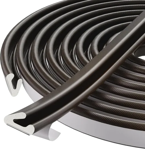 Vista 10 de 2 piezas × 26 pies de burletes para puertas en forma de V, tira de sellado de puerta, espuma autoadhesiva para aislamiento de puertas, burletes