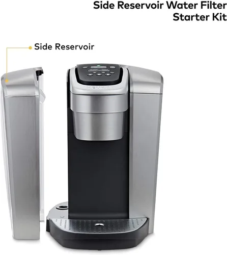 Vista 6 de Kit de inicio de repuesto 2.0 para cafetera, para piezas Keurig, incluye soporte de filtro de depósito lateral y 1 paquete de cartuchos de filtro