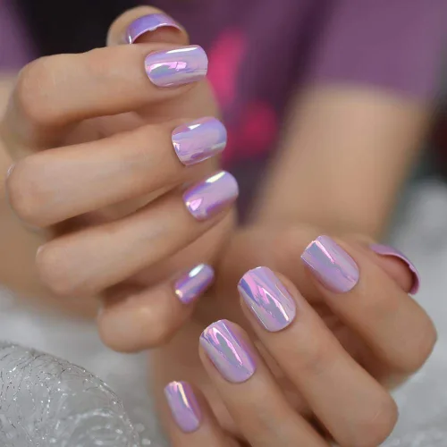 Vista 41 de Gelnails - Uñas postizas cortas a presión con punta francesa blanca, 30 Almendra francesa blanca