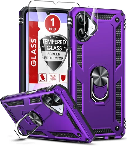 Vista 23 de LeYi para Samsung Galaxy A03S Funda de teléfono, Funda Samsung AO3S con [Paquete de 2] Protector de pantalla, [Calidad militar] Funda protectora