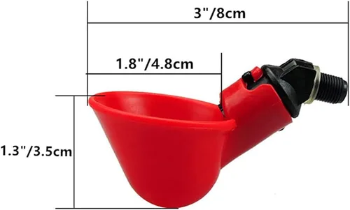 Vista 2 de DoubleWood Paquete de 12 tazas de riego para beber pollo de la máquina de beber de aves de corral completamente automáticas (12)