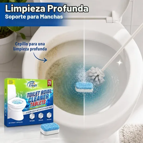 Vista 4 de True Fresh - Tabletas limpiadoras para inodoro, paquete de 26, seguras para sépticas, aroma oceánico
