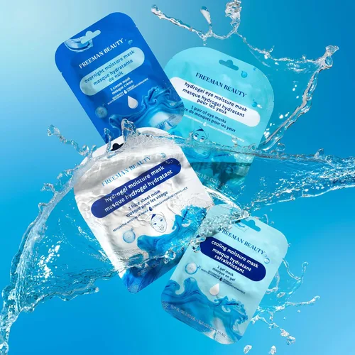 Vista 6 de Freeman Set de 4 mascarillas faciales hidratantes – Kit de mascarillas en láminas de humedad y brillo con parches para debajo de los ojos, cuidado