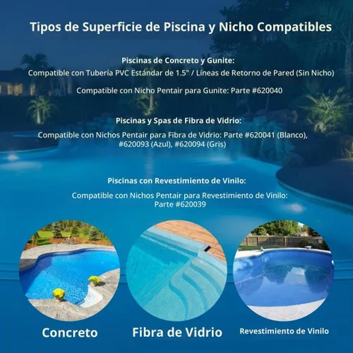 Vista 7 de Life-Bulb - Luz de piscina de 1.5 pulgadas para piscina enterrada con cable de 100 pies - Lámpara de piscina, luces LED de repuesto para piscina