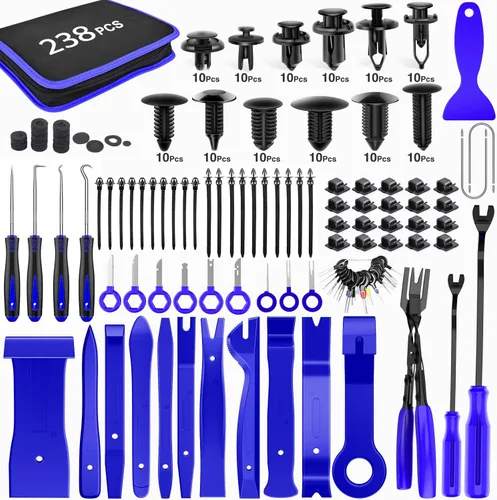 Vista 12 de GOOACC - Kit de 240 clips de retención a presión para automóvil, remaches de plástico y sujetadores, clips para guardabarros, paneles y tapicería
