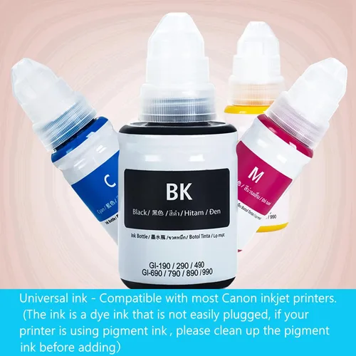 Vista 6 de Botellas de tinta de repuesto compatibles con GI290 para Canon PIXMA G1000 G1200 G1800 G2100 G2200 G2400 G2800 G3200 G3600 G3800 G4100 G4600 G4211 0