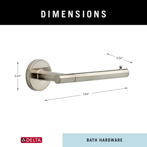 Vista 4 de Delta Trinsic Portarrollos de papel higiénico de acero inoxidable brillante para organización y almacenamiento de baño, soporte de papel higiénico