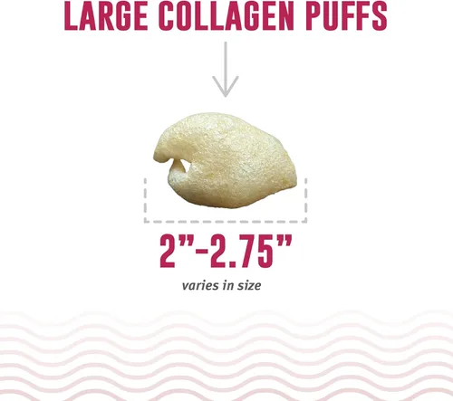 Vista 4 de Icelandic+ Colágeno Puffs: Colágeno de carne al horno con piel de bacalao, 2.5 onzas, golosinas para perros medianos y grandes, bocadillos