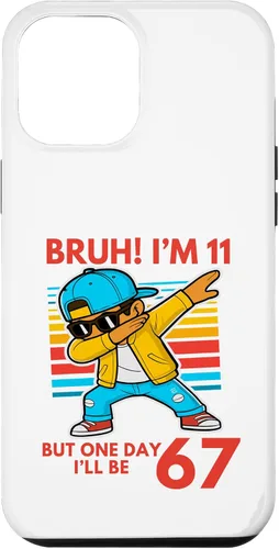 Vista 26 de Bruh I'm 11 But One-Day I'll Be 67 Retro 11th Birthday Kids Case for iPhone 17