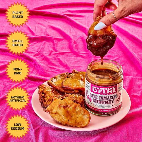 Vista 4 de Brooklyn Delhi - Date Tamarind Chutney - Made with Sweet Dates and Tamarind - Vegan, Nothing Artificial - 9oz