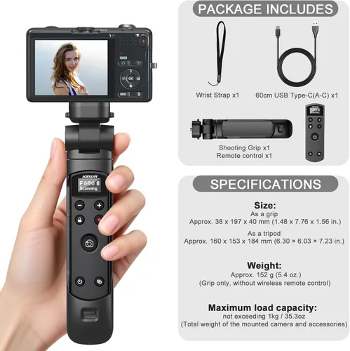Vista 9 de AODELAN para trípode de cámara Fujifilm con disparador recargable