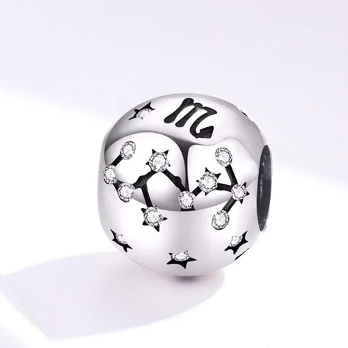 Vista 2 de LAMOONY Abalorio de constelación de plata de ley 925 para cumpleaños, aniversario, amor, fe para pulsera Pandora