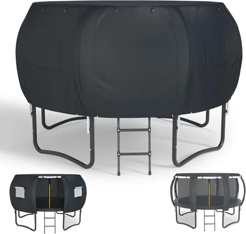 Vista 8 de XCZ cubierta de trampolín, tienda de trampolín, con ventanas de ventilación, diseño abierto. Adecuado para trampolines circulares de 8 pies de seis