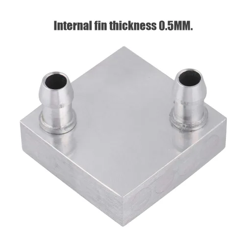 Vista 7 de Cabezal de refrigeración por agua para computadora, bloque de aluminio de refrigeración por agua de 1.575 x 1.575 in para radiador de CPU, disipador