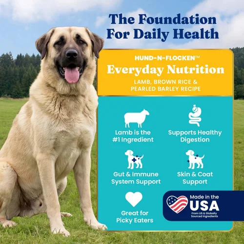 Vista 2 de Solid Gold, Hund-N-Flocken, alimento seco para perros con cordero, arroz y aceite de pescado Omega 3 para perros, probióticos, 24 libras Alimento