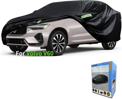 Vista 15 de Ajuste personalizado para cubierta de auto Volvo, impermeable, para todo tipo de clima, protección UV, resistente al viento, para exteriores