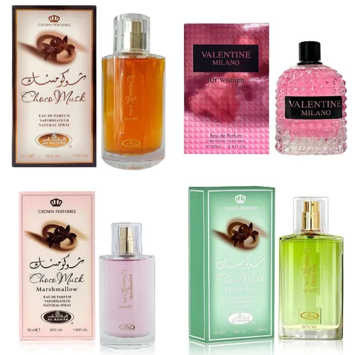 Vista 36 de AFLUXE Set de perfume para mujer, 4 piezas, colección Eau De Parfum de larga duración, almizcle Choco/Milano Mujer/6pm Rosa/7AM Fresh
