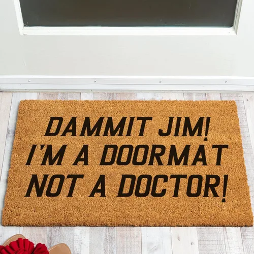 Vista 5 de Funny Dammit Jim I'm a Doormat Not a Doctor - Tapete decorativo para el porche delantero, para la entrada al aire libre, personalizado, resistente