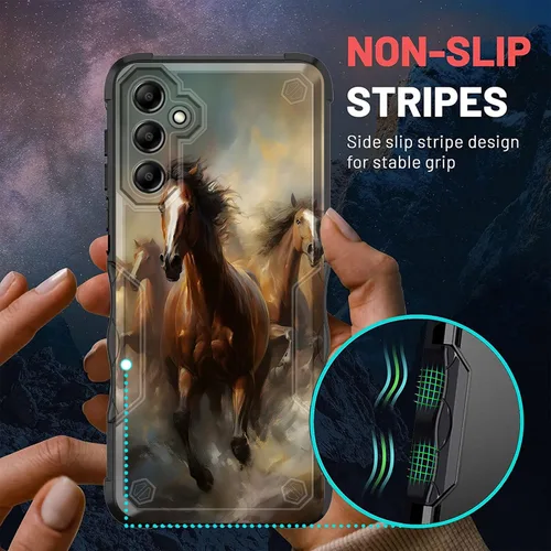 Vista 58 de Funda para Galaxy A14 5G, [Doble Capa][Protección contra Caídas de Grado Militar de 10 Pies] [Antideslizante] Funda Resistente a Prueba de Golpes