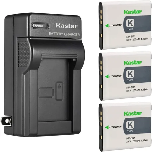 Vista 6 de Kastar - Cargador de batería de pared para Sony NP-BK1 NP-FK1, cargador Sony BC-CSK, Sony Cyber-Shot DSC-W180, Cyber-Shot DSC-W190, Cyber-Shot