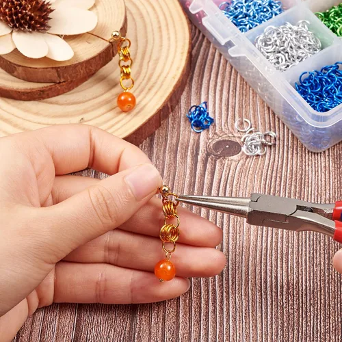 Vista 2 de KISSITTY 5050 anillos de aluminio de 0.236 pulgadas para manualidades, 10 colores, anillos abiertos, anillos de salto abiertos de 20 conectores