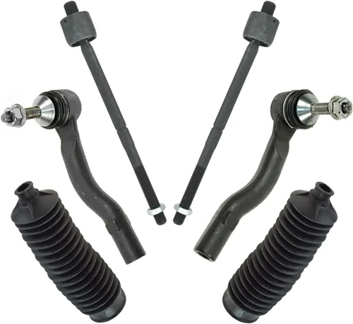 Vista 20 de TRQ Kit de dirección delantera con barra de acoplamiento de fuelle de piñón y cremallera compatible con Toyota Echo 2000-2005