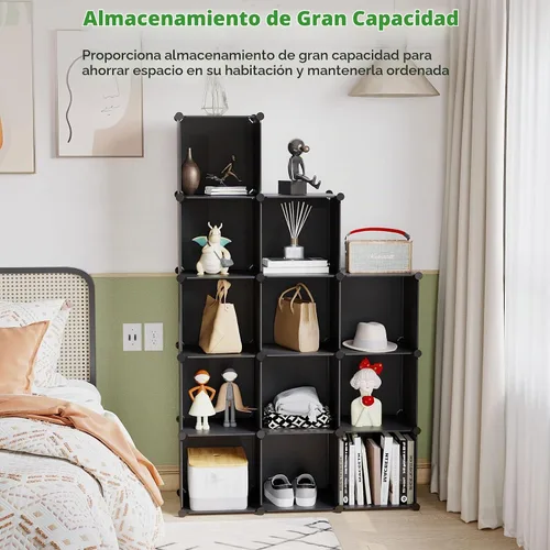 Vista 4 de C&Ahome - Organizador de clóset de almacenamiento para que lo montes tú mismo Negro