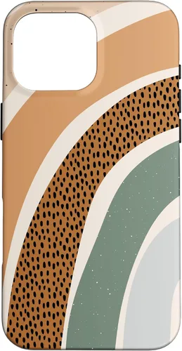 Vista 19 de Boho Burnt Orange Half Rainbow with Dotted Pattern Arches Case for iPhone 17