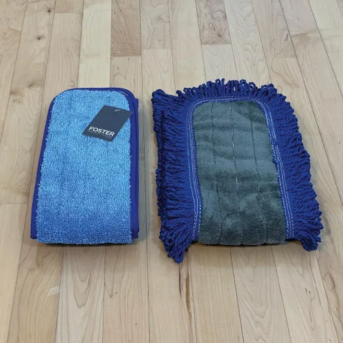 Vista 9 de Trapeador profesional de 48 pulgadas con cabezal de microfibra, 2 almohadillas, plateado y negro