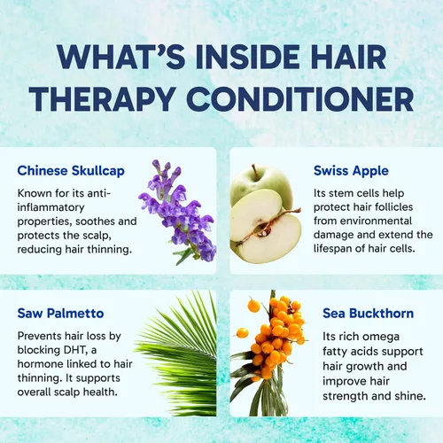 Vista 4 de Clinical Effects Acondicionador de terapia capilar – Acondicionador para el crecimiento del cabello para hombres y mujeres – Acondicionador profundo
