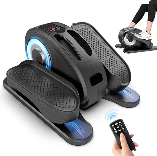 Vista 8 de Under Desk Elliptical Machine, Portable Elliptical Ellipse Leg Exerciser for Seniors Quiet Electric Foot Pedal Exerciser for Home with Remote Control