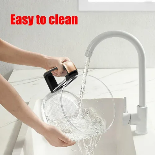 Vista 6 de Freidora de aire eléctrica de 4 litros para comidas saludables rápidas y sin aceite, fácil visión, cesta de vidrio de borosilicato de fácil /blanco
