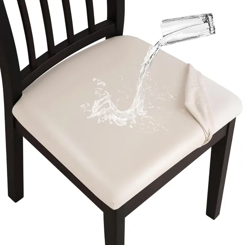 Vista 13 de YISUN Fundas elásticas para asiento de silla de comedor, fundas de asiento extraíbles y lavables para asiento de cocina, fundas de cojín protectoras