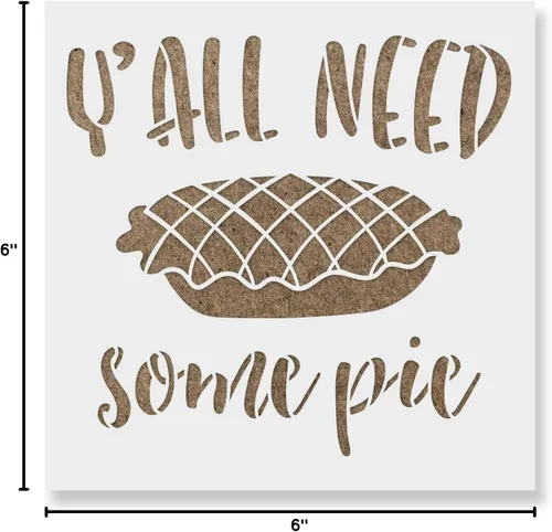 Vista 5 de Yall Need Pie Stencil - Captura la esencia del otoño en diseños, plantilla de otoño