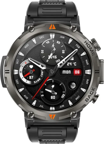 Vista 14 de Reloj inteligente militar para hombre, reloj GPS con linterna, brújula 3ATM, impermeable, resistente, táctico, inteligente, Bluetooth, 1.45