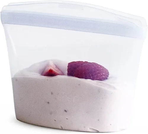 Vista 20 de Stasher Cuenco reutilizable de silicona prémium para almacenamiento de alimentos, azul, microondas, al vacío, apto para lavavajillas, horno